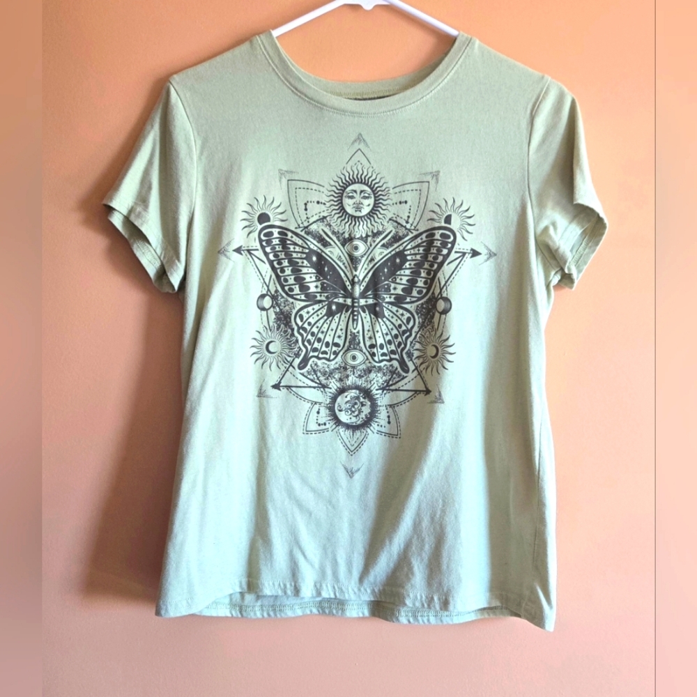 Wound Up butterfly sun tee, L (11-13)